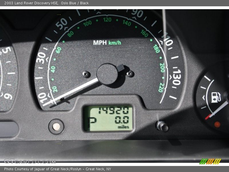 Oslo Blue / Black 2003 Land Rover Discovery HSE