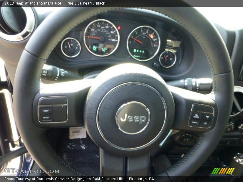 True Blue Pearl / Black 2013 Jeep Wrangler Sahara 4x4