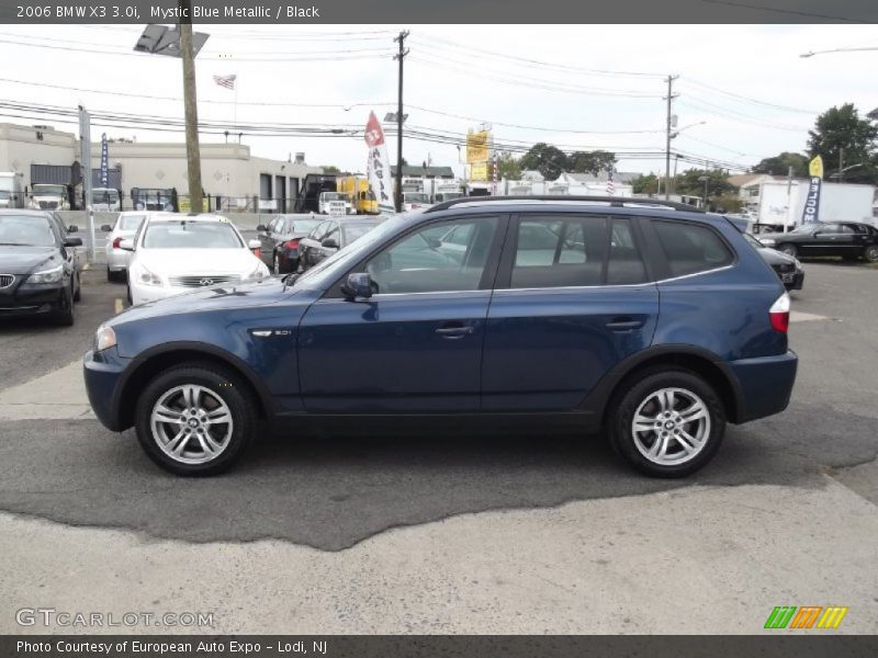 Mystic Blue Metallic / Black 2006 BMW X3 3.0i