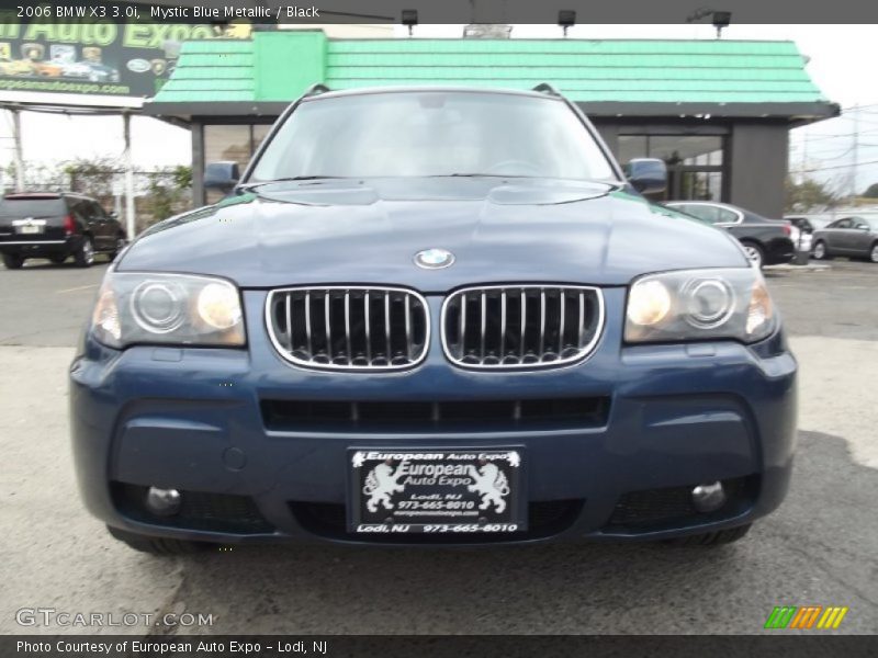 Mystic Blue Metallic / Black 2006 BMW X3 3.0i