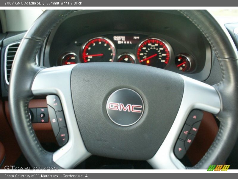 Summit White / Brick 2007 GMC Acadia SLT