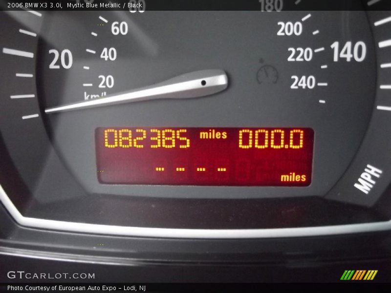 Mystic Blue Metallic / Black 2006 BMW X3 3.0i