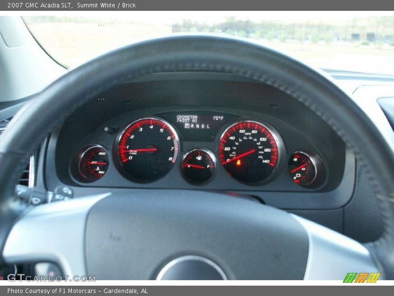 Summit White / Brick 2007 GMC Acadia SLT