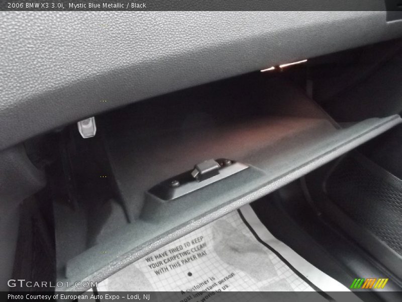 Mystic Blue Metallic / Black 2006 BMW X3 3.0i