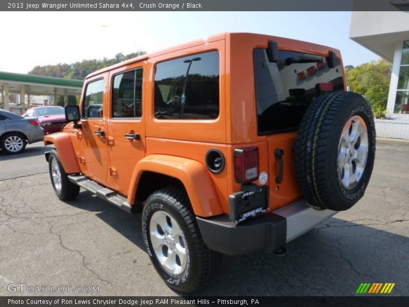Crush Orange / Black 2013 Jeep Wrangler Unlimited Sahara 4x4
