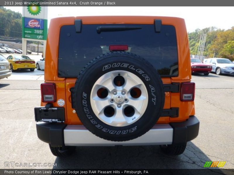 Crush Orange / Black 2013 Jeep Wrangler Unlimited Sahara 4x4