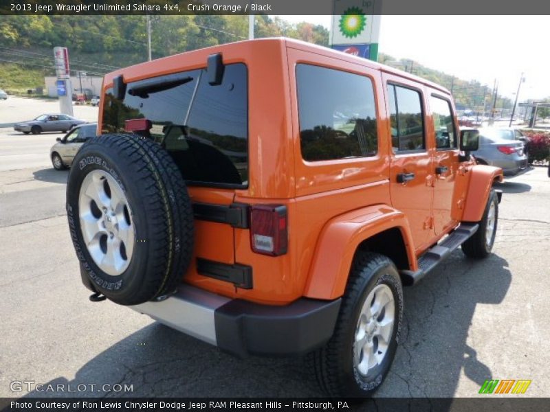 Crush Orange / Black 2013 Jeep Wrangler Unlimited Sahara 4x4
