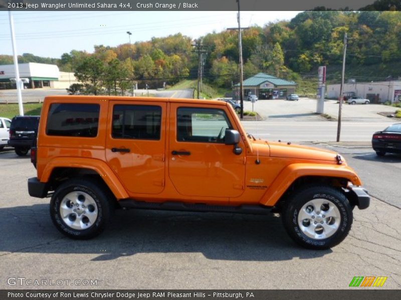Crush Orange / Black 2013 Jeep Wrangler Unlimited Sahara 4x4