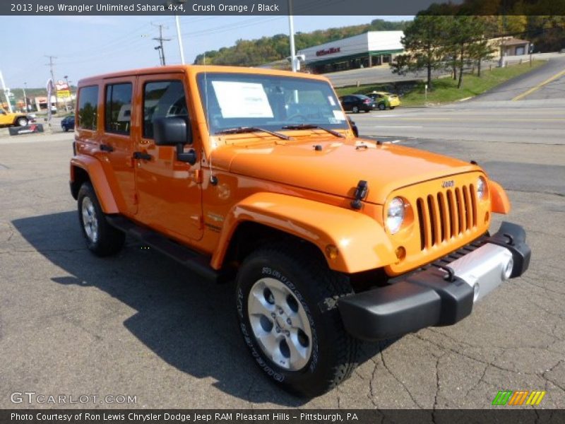 Crush Orange / Black 2013 Jeep Wrangler Unlimited Sahara 4x4