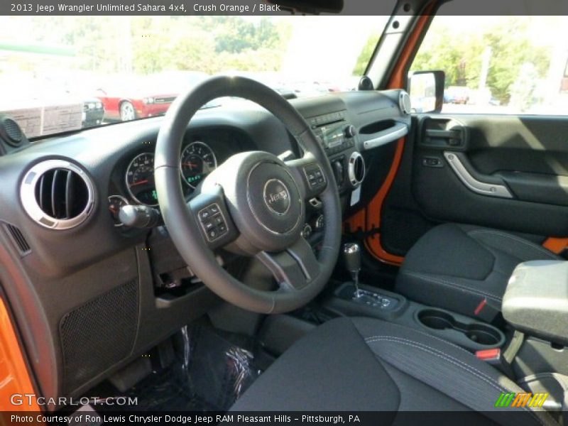 Crush Orange / Black 2013 Jeep Wrangler Unlimited Sahara 4x4