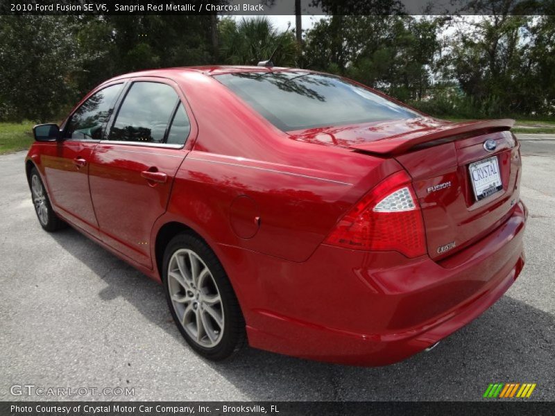 Sangria Red Metallic / Charcoal Black 2010 Ford Fusion SE V6