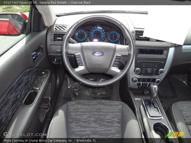 Sangria Red Metallic / Charcoal Black 2010 Ford Fusion SE V6