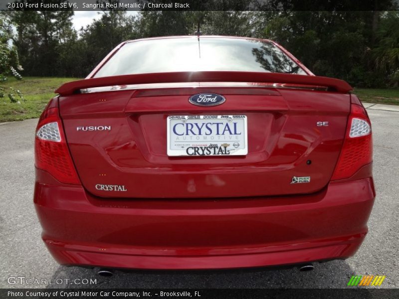 Sangria Red Metallic / Charcoal Black 2010 Ford Fusion SE V6