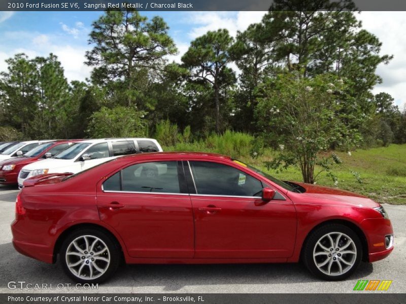 Sangria Red Metallic / Charcoal Black 2010 Ford Fusion SE V6