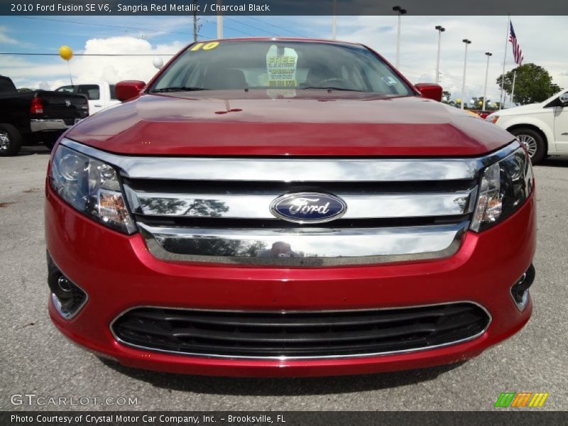 Sangria Red Metallic / Charcoal Black 2010 Ford Fusion SE V6