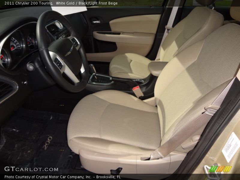 White Gold / Black/Light Frost Beige 2011 Chrysler 200 Touring