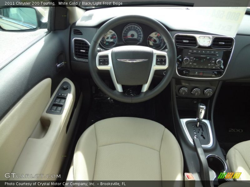 White Gold / Black/Light Frost Beige 2011 Chrysler 200 Touring