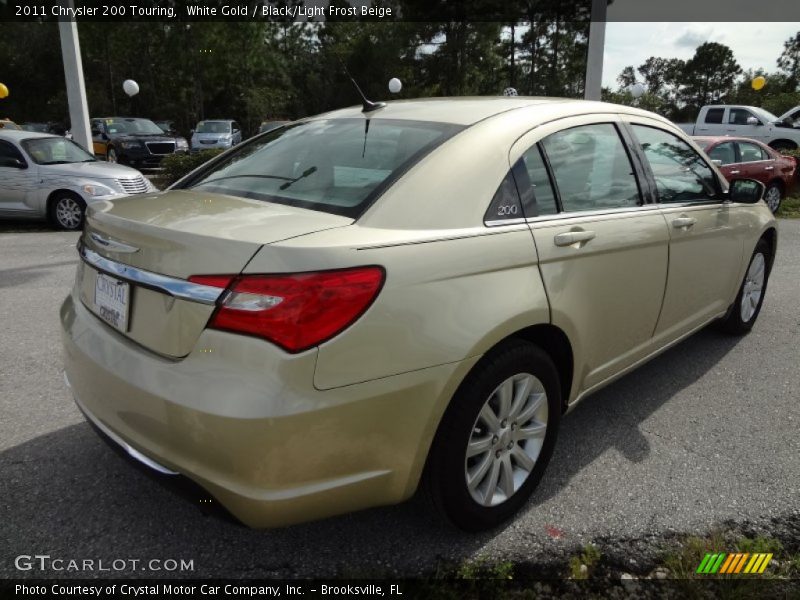 White Gold / Black/Light Frost Beige 2011 Chrysler 200 Touring
