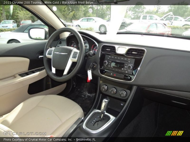 White Gold / Black/Light Frost Beige 2011 Chrysler 200 Touring