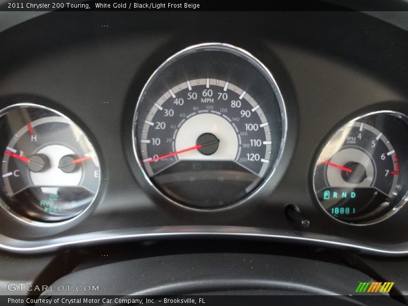 White Gold / Black/Light Frost Beige 2011 Chrysler 200 Touring