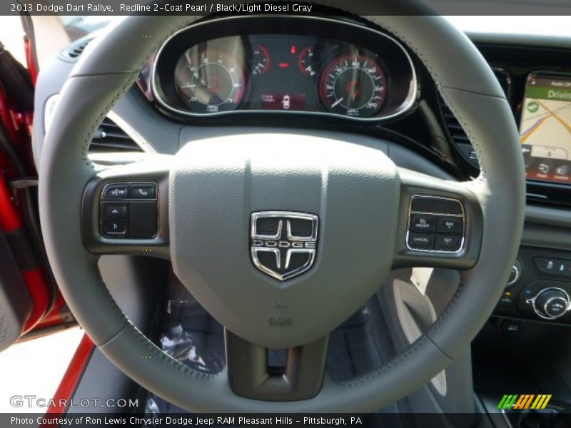 Redline 2-Coat Pearl / Black/Light Diesel Gray 2013 Dodge Dart Rallye