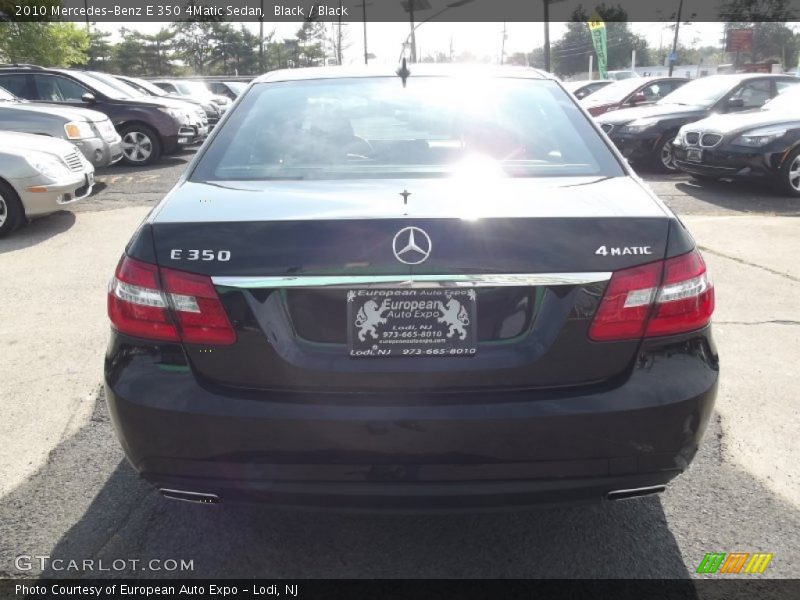 Black / Black 2010 Mercedes-Benz E 350 4Matic Sedan