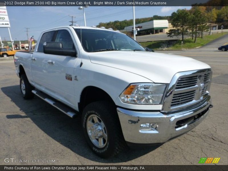 Bright White / Dark Slate/Medium Graystone 2012 Dodge Ram 2500 HD Big Horn Crew Cab 4x4
