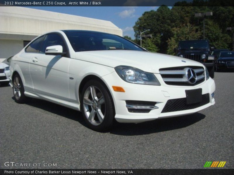 Arctic White / Black 2012 Mercedes-Benz C 250 Coupe