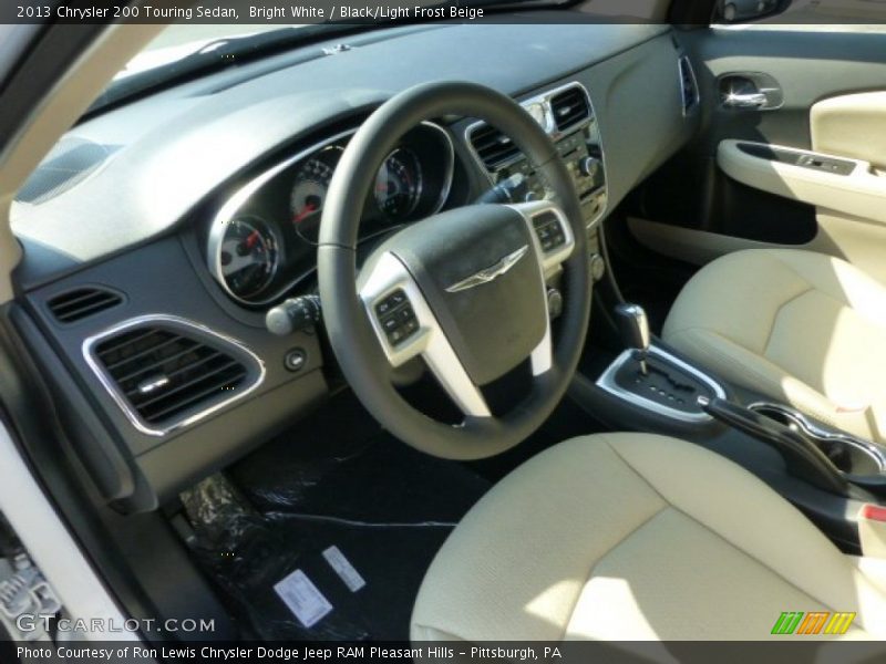 Bright White / Black/Light Frost Beige 2013 Chrysler 200 Touring Sedan