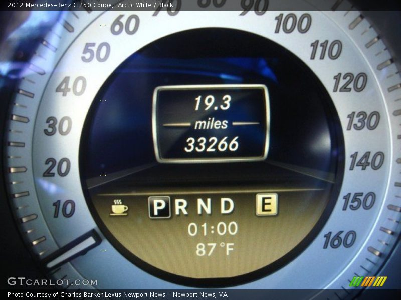 Arctic White / Black 2012 Mercedes-Benz C 250 Coupe