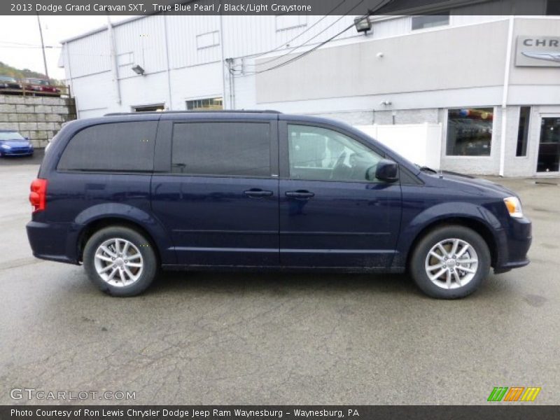True Blue Pearl / Black/Light Graystone 2013 Dodge Grand Caravan SXT