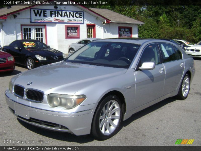 Titanium Silver Metallic / Black/Black 2005 BMW 7 Series 745Li Sedan