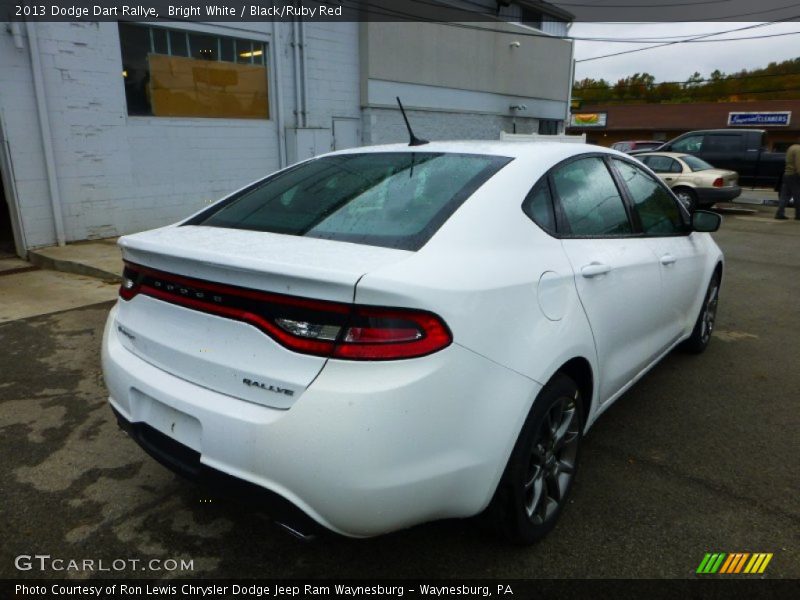 Bright White / Black/Ruby Red 2013 Dodge Dart Rallye