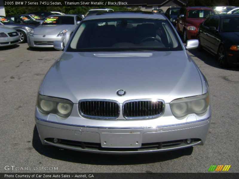 Titanium Silver Metallic / Black/Black 2005 BMW 7 Series 745Li Sedan