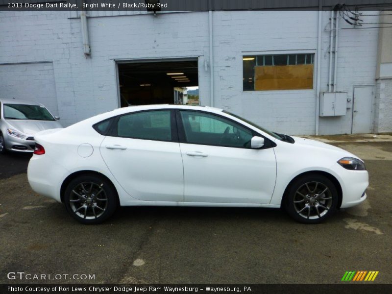 Bright White / Black/Ruby Red 2013 Dodge Dart Rallye