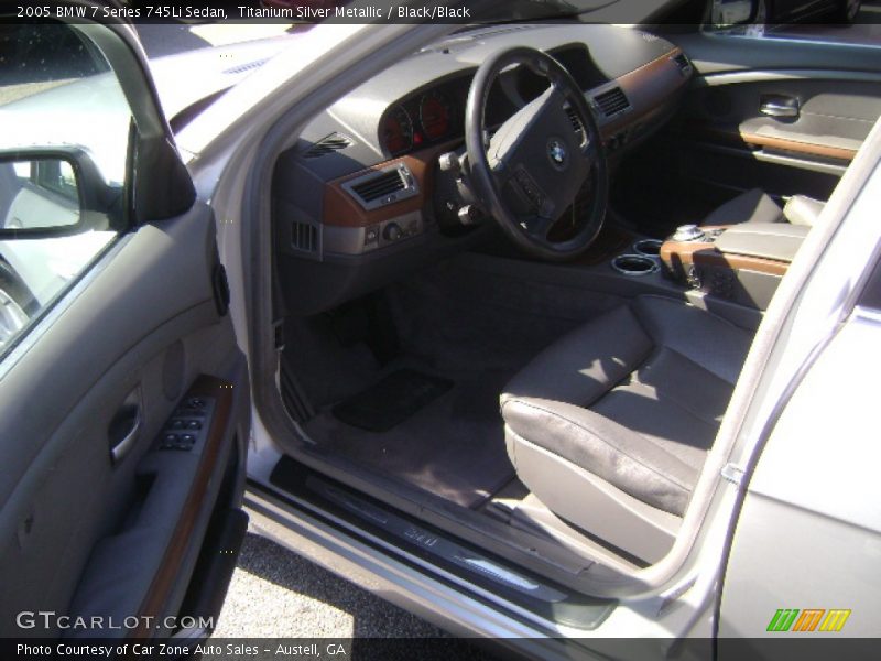 Titanium Silver Metallic / Black/Black 2005 BMW 7 Series 745Li Sedan