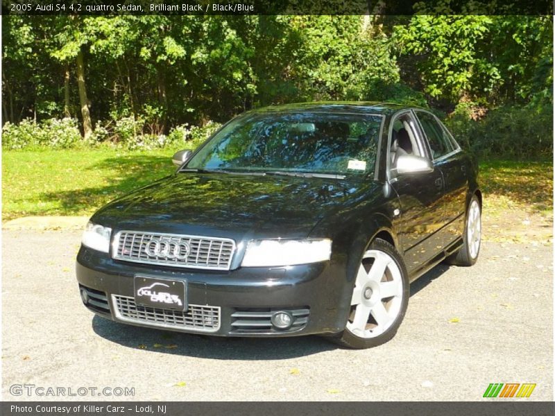 Brilliant Black / Black/Blue 2005 Audi S4 4.2 quattro Sedan
