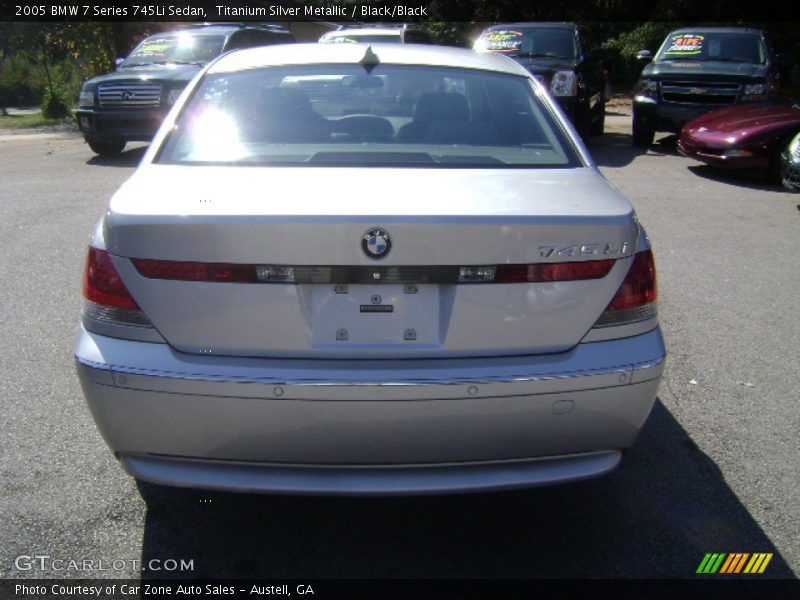 Titanium Silver Metallic / Black/Black 2005 BMW 7 Series 745Li Sedan