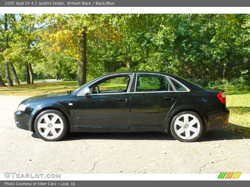 Brilliant Black / Black/Blue 2005 Audi S4 4.2 quattro Sedan