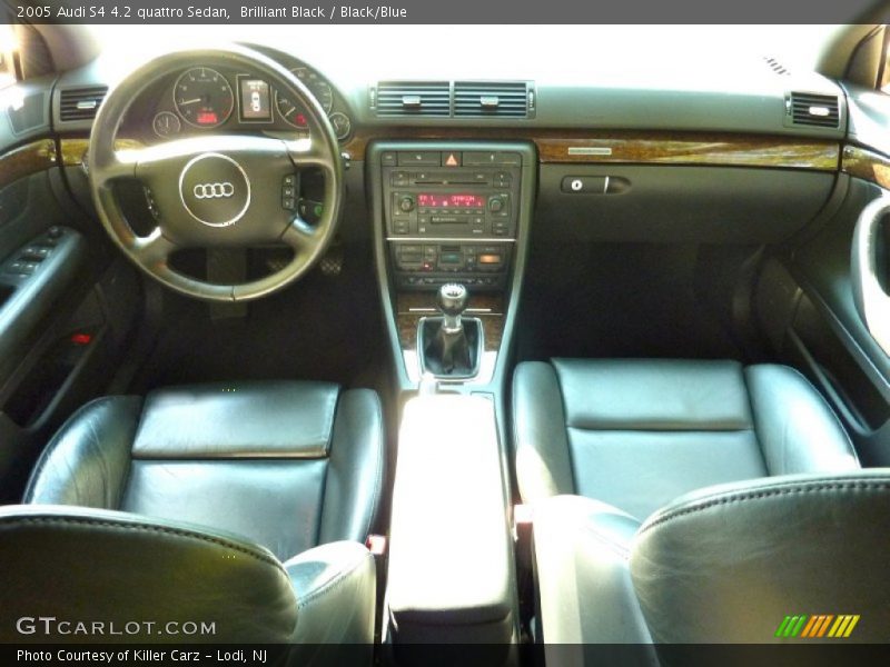 Brilliant Black / Black/Blue 2005 Audi S4 4.2 quattro Sedan
