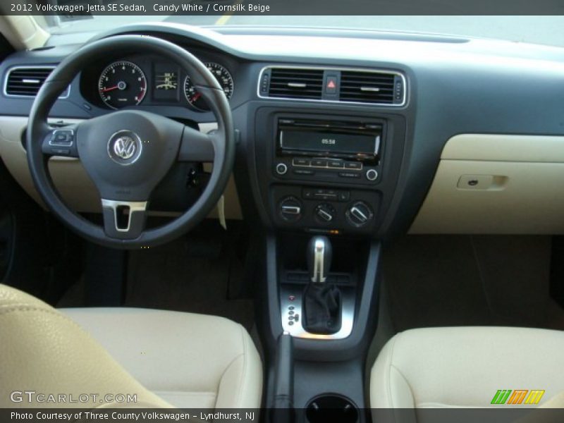 Candy White / Cornsilk Beige 2012 Volkswagen Jetta SE Sedan