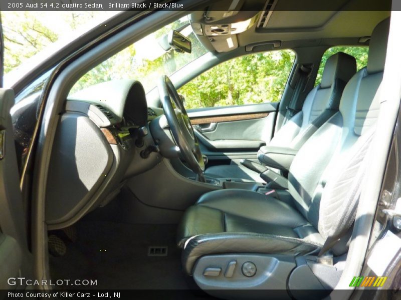 Brilliant Black / Black/Blue 2005 Audi S4 4.2 quattro Sedan