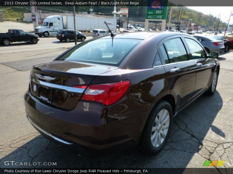 Deep Auburn Pearl / Black/Light Frost Beige 2013 Chrysler 200 Limited Sedan