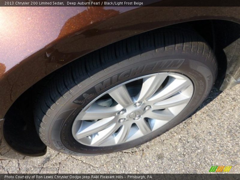 Deep Auburn Pearl / Black/Light Frost Beige 2013 Chrysler 200 Limited Sedan