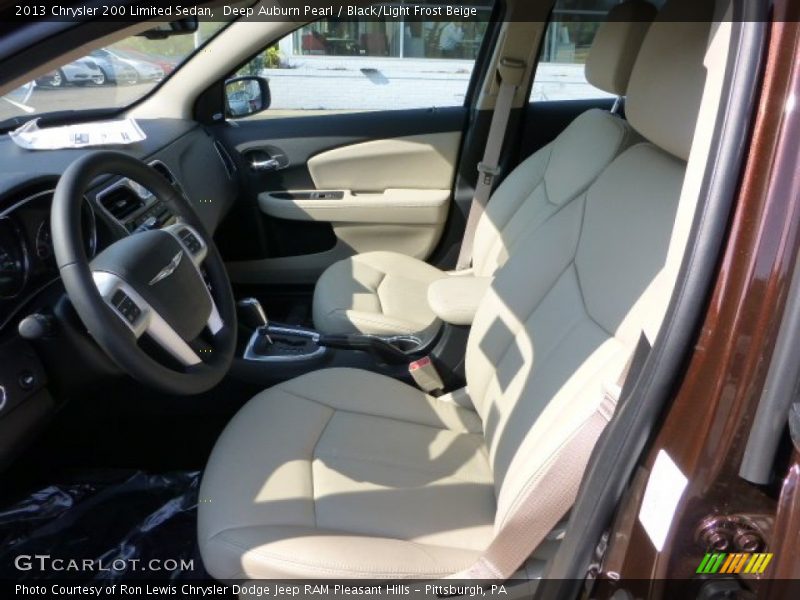 Deep Auburn Pearl / Black/Light Frost Beige 2013 Chrysler 200 Limited Sedan