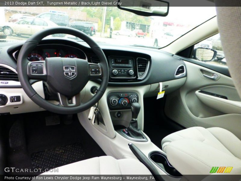 Tungsten Metallic / Black/Light Diesel Gray 2013 Dodge Dart SXT
