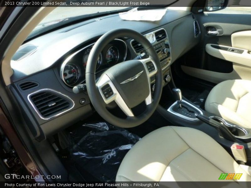 Deep Auburn Pearl / Black/Light Frost Beige 2013 Chrysler 200 Limited Sedan