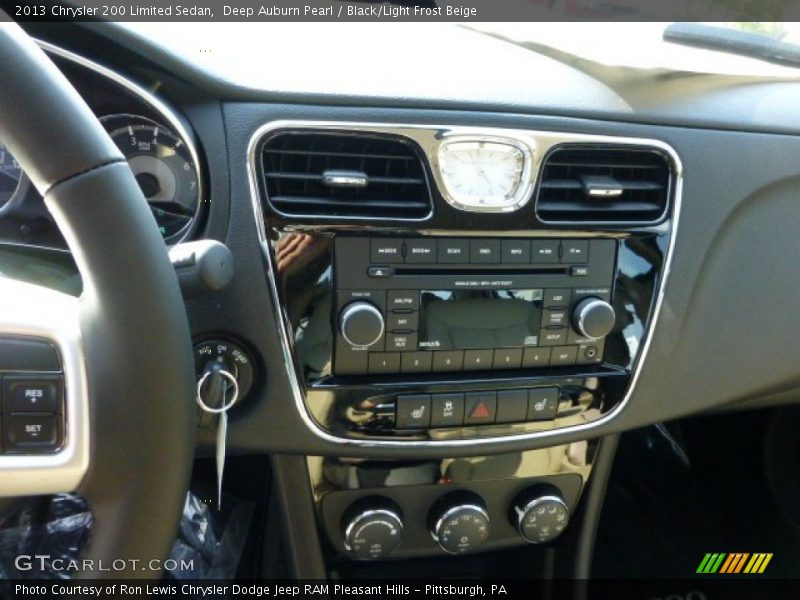 Deep Auburn Pearl / Black/Light Frost Beige 2013 Chrysler 200 Limited Sedan