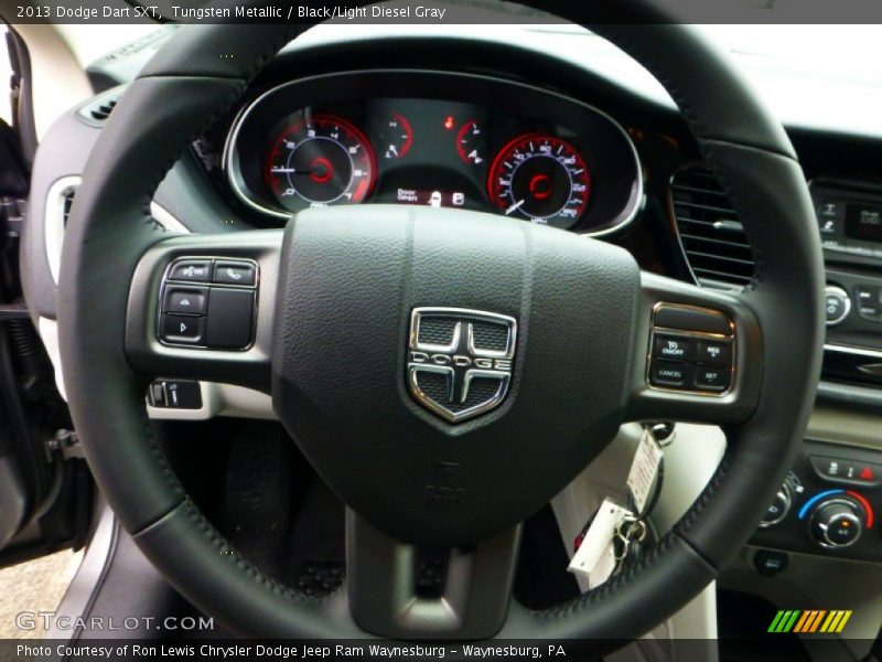Tungsten Metallic / Black/Light Diesel Gray 2013 Dodge Dart SXT
