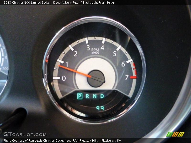 Deep Auburn Pearl / Black/Light Frost Beige 2013 Chrysler 200 Limited Sedan